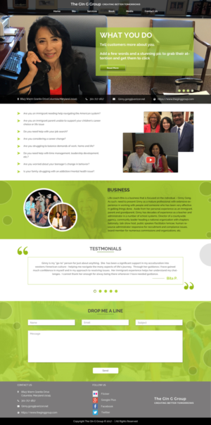 Web Design by Sujit Banerjee for The Gin G Group | Design: #17174445