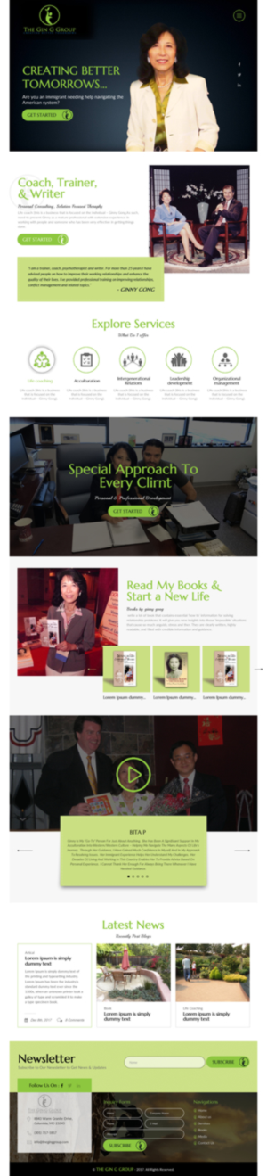Web Design by rightway for The Gin G Group | Design: #17143338