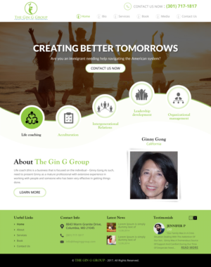 Web Design by rightway for The Gin G Group | Design: #17143339