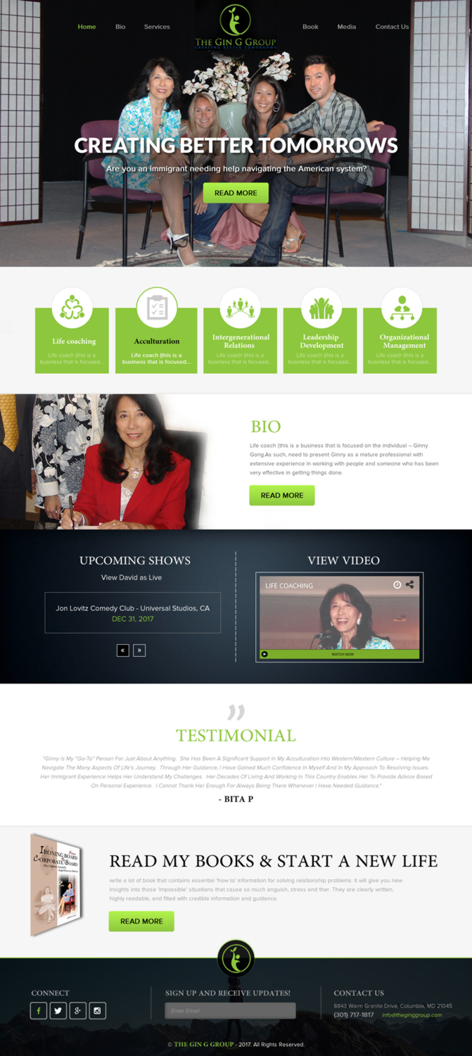 Web Design by rightway for The Gin G Group | Design #17143340