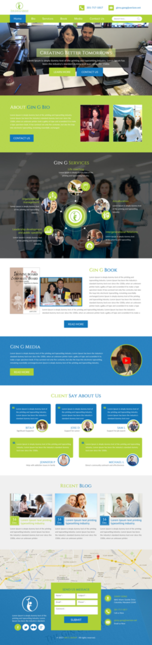 Web Design by rightway for The Gin G Group | Design: #17143342