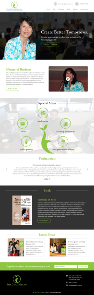 Web Design by rightway for The Gin G Group | Design: #17143351