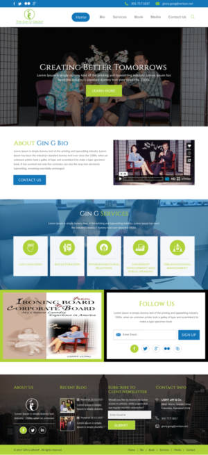 Web Design by rightway for The Gin G Group | Design: #17143352
