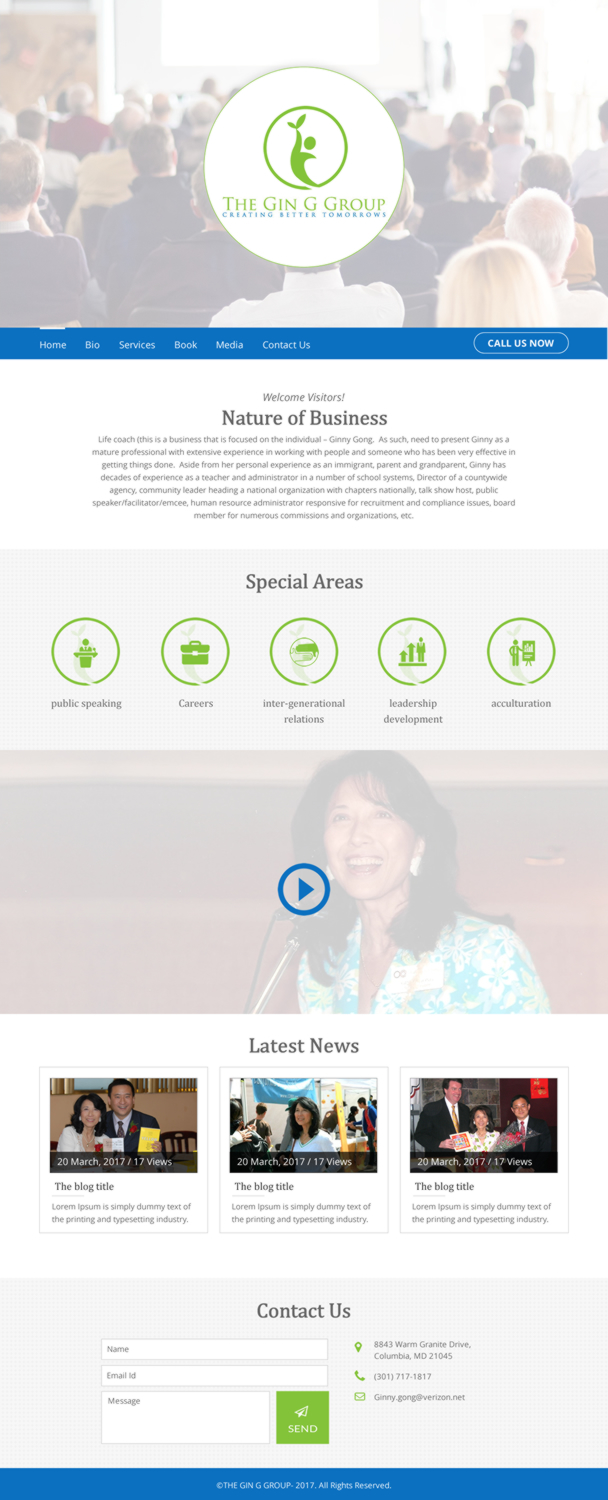 Web Design by rightway for The Gin G Group | Design #17143354