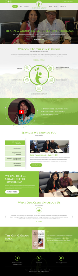 Web Design by rightway for The Gin G Group | Design: #17203753