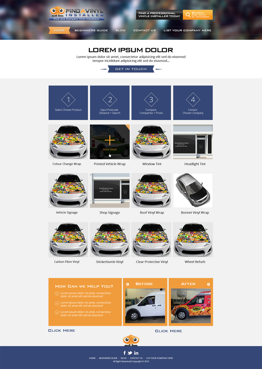 Web Design by AVROM for ImproveYourVehicle | Design #2647493