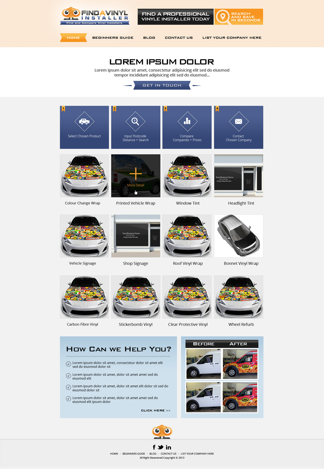 Web Design by AVROM for ImproveYourVehicle | Design #2653570