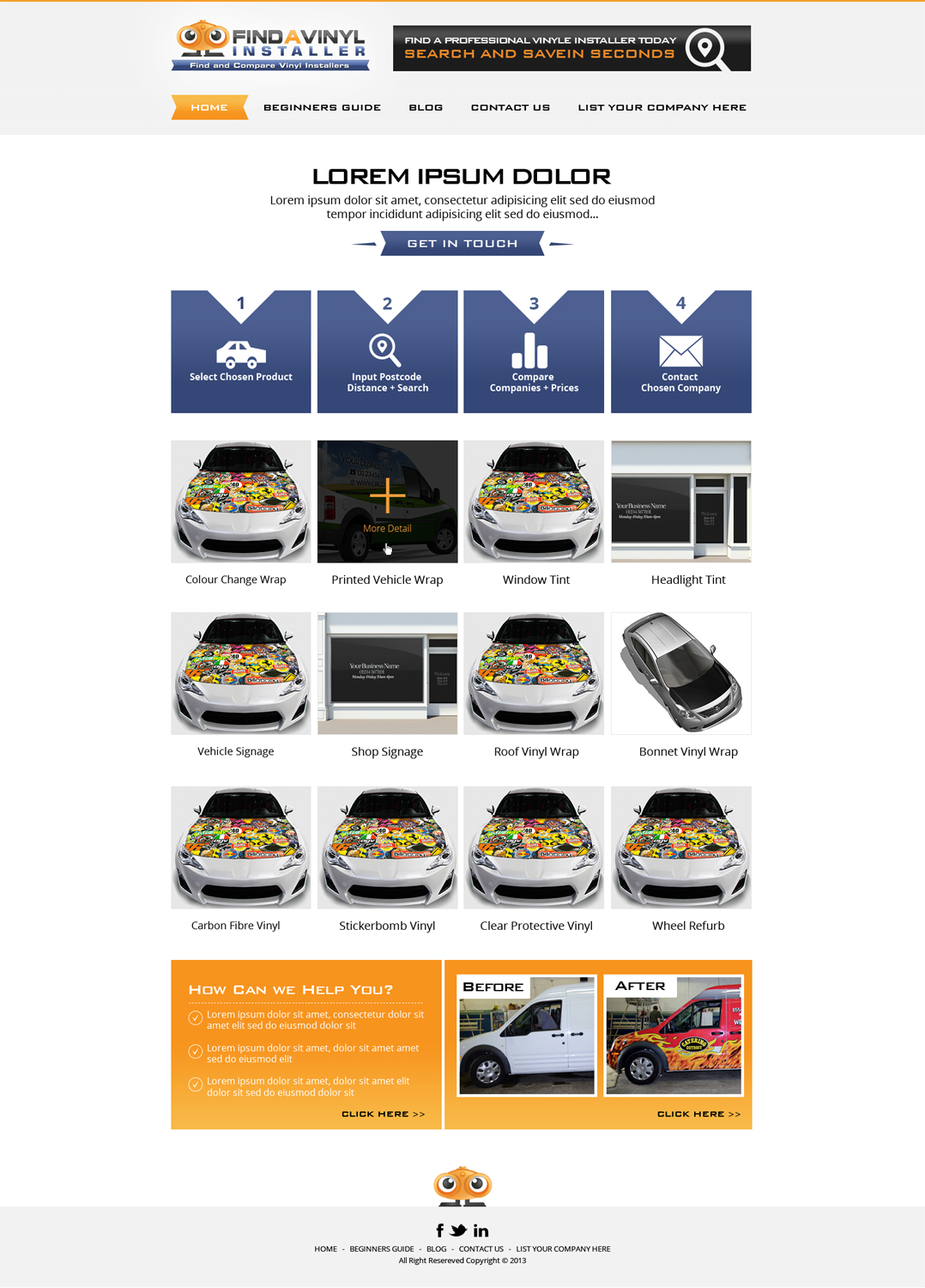 Web Design by AVROM for ImproveYourVehicle | Design #2653575