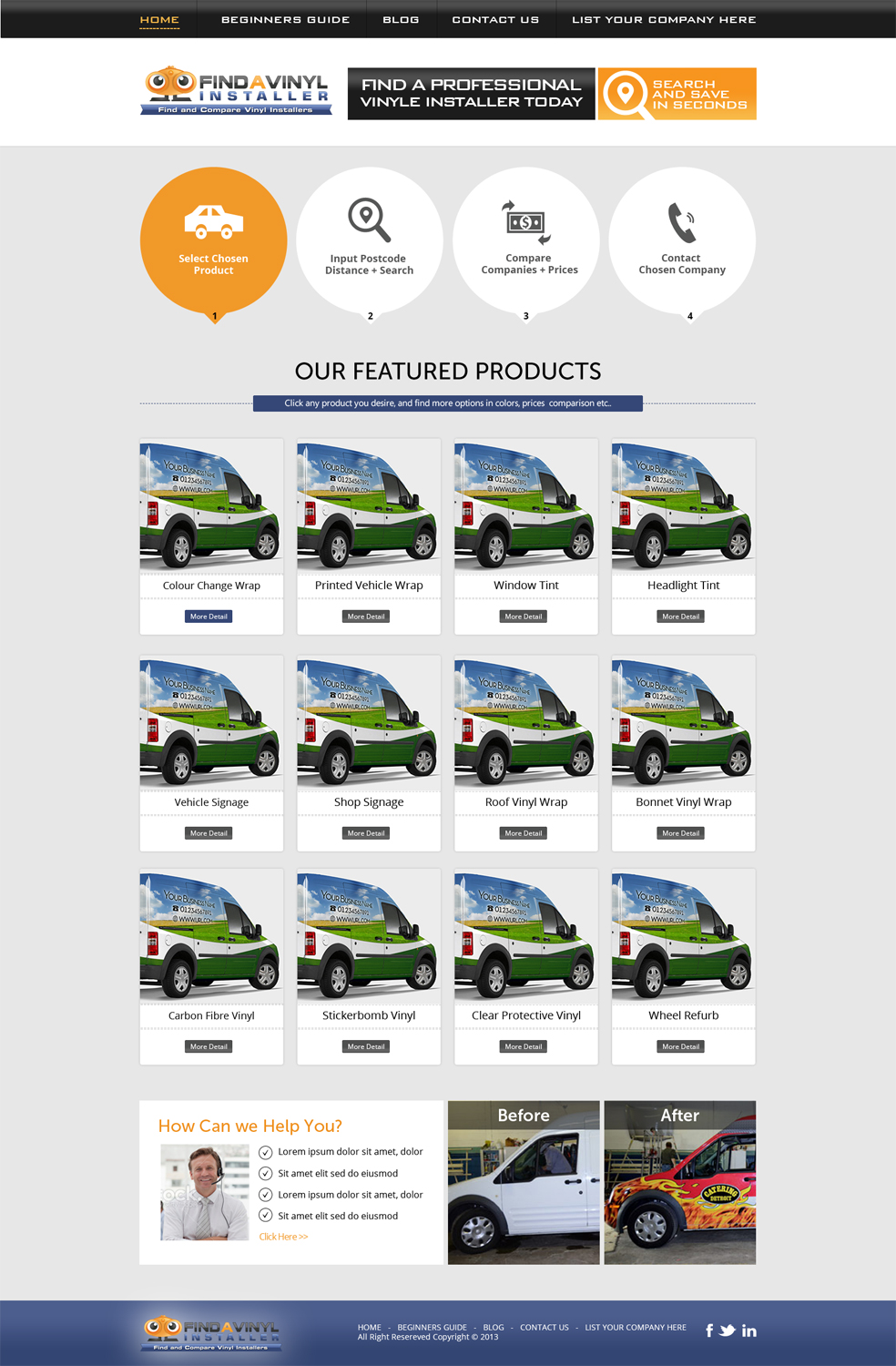 Web Design by AVROM for ImproveYourVehicle | Design #2653579