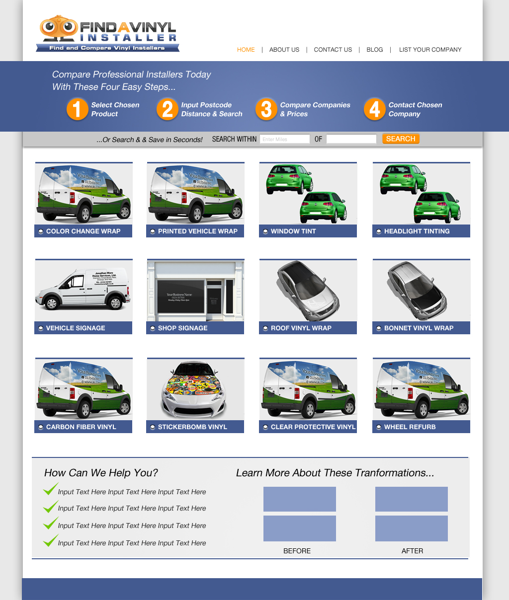 Web Design by hendron for ImproveYourVehicle | Design #2620143