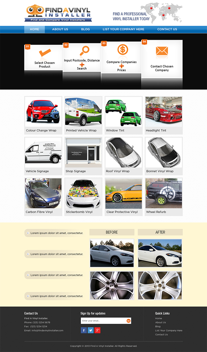 Web Design by Mayank Patel for ImproveYourVehicle | Design #2662514