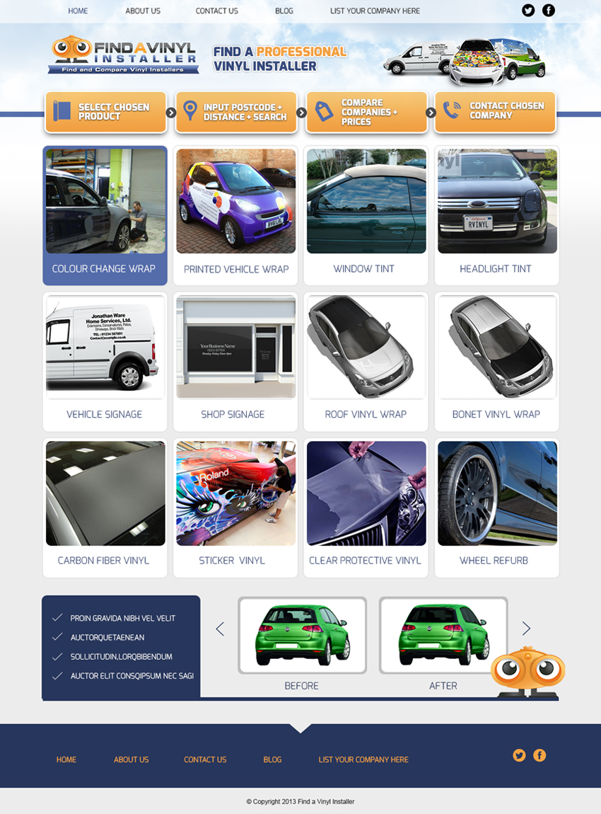 Web Design by weathered83 for ImproveYourVehicle | Design #2642115
