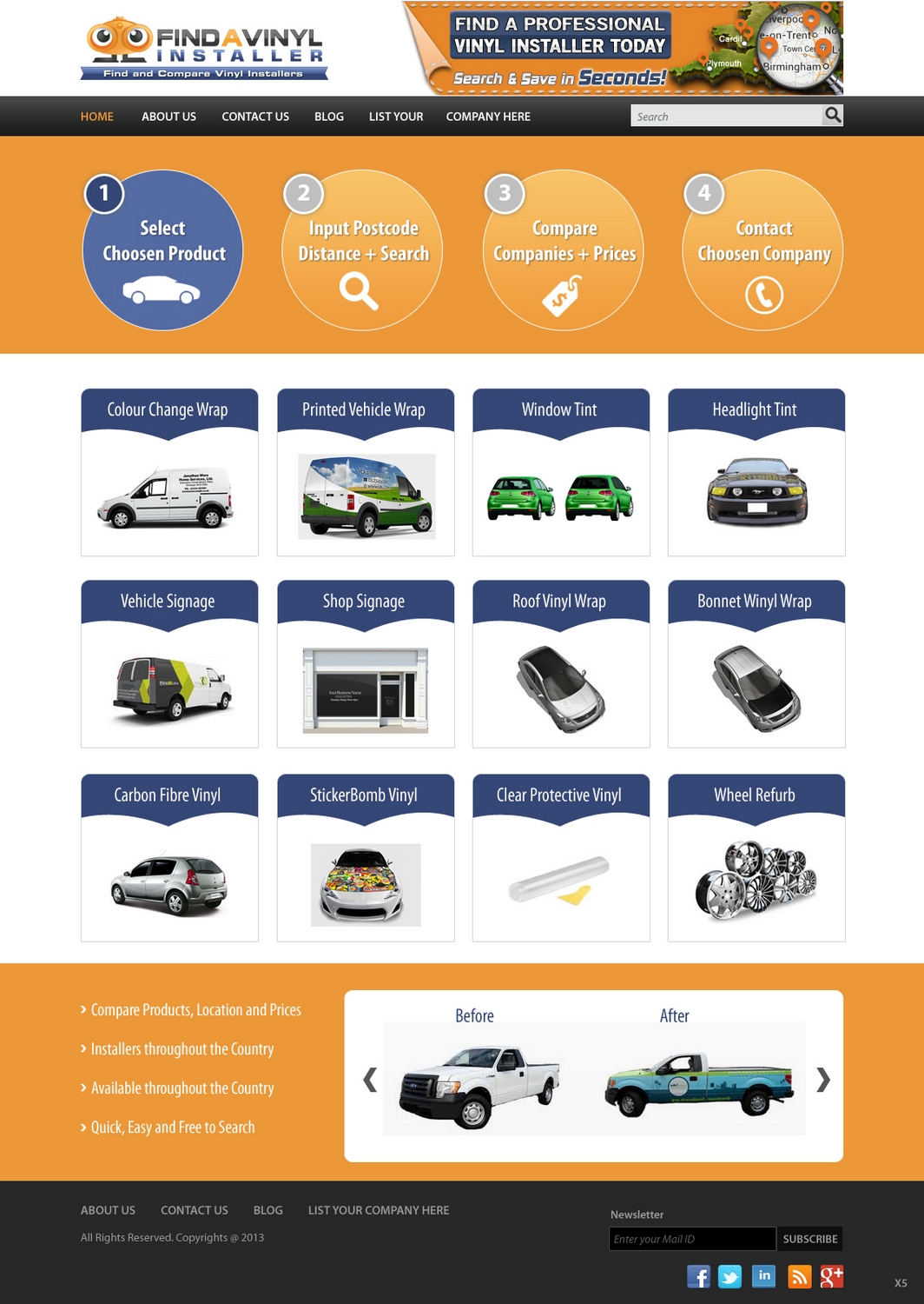 Web Design by pb for ImproveYourVehicle | Design #2634203