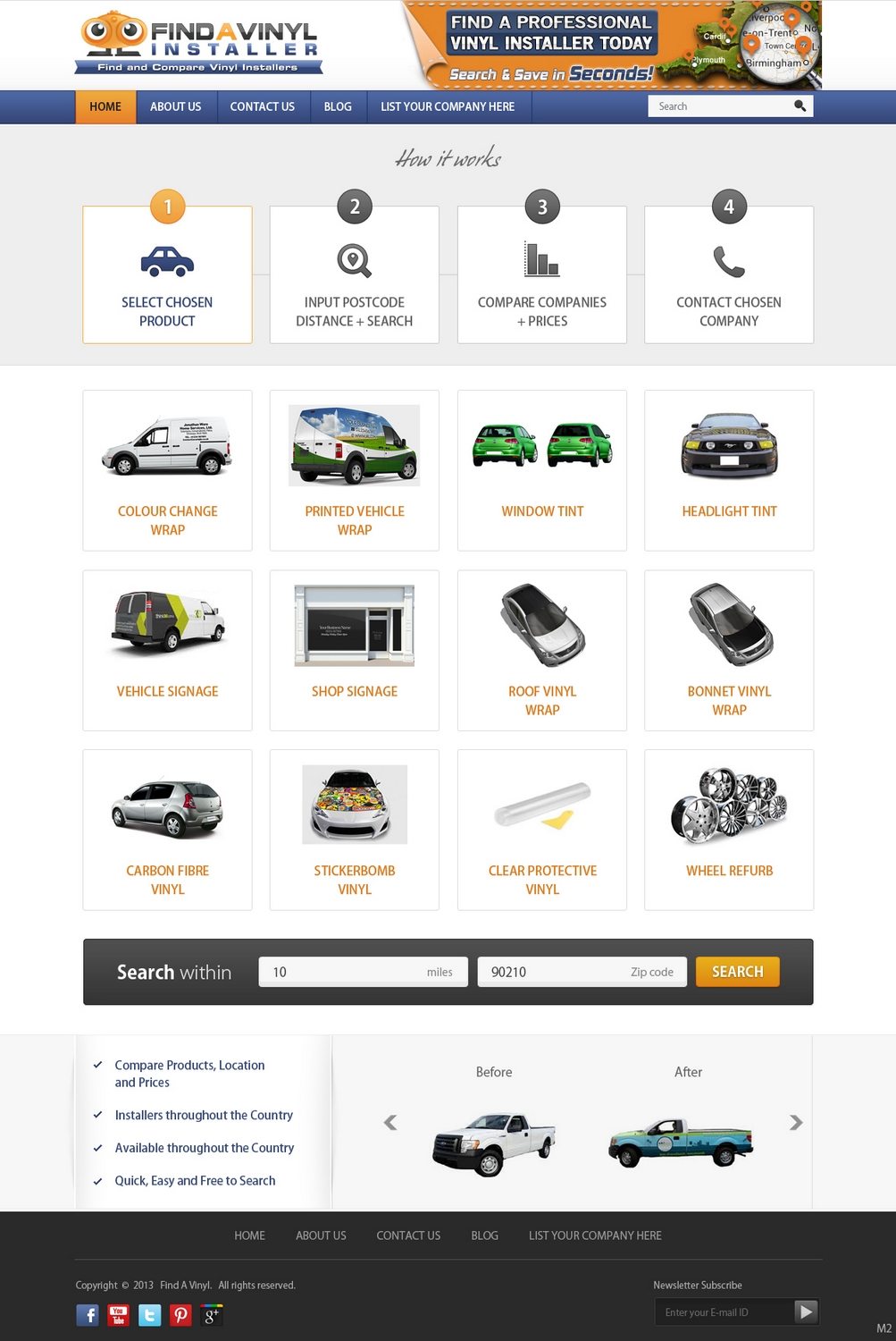 Web Design by pb for ImproveYourVehicle | Design #2634207