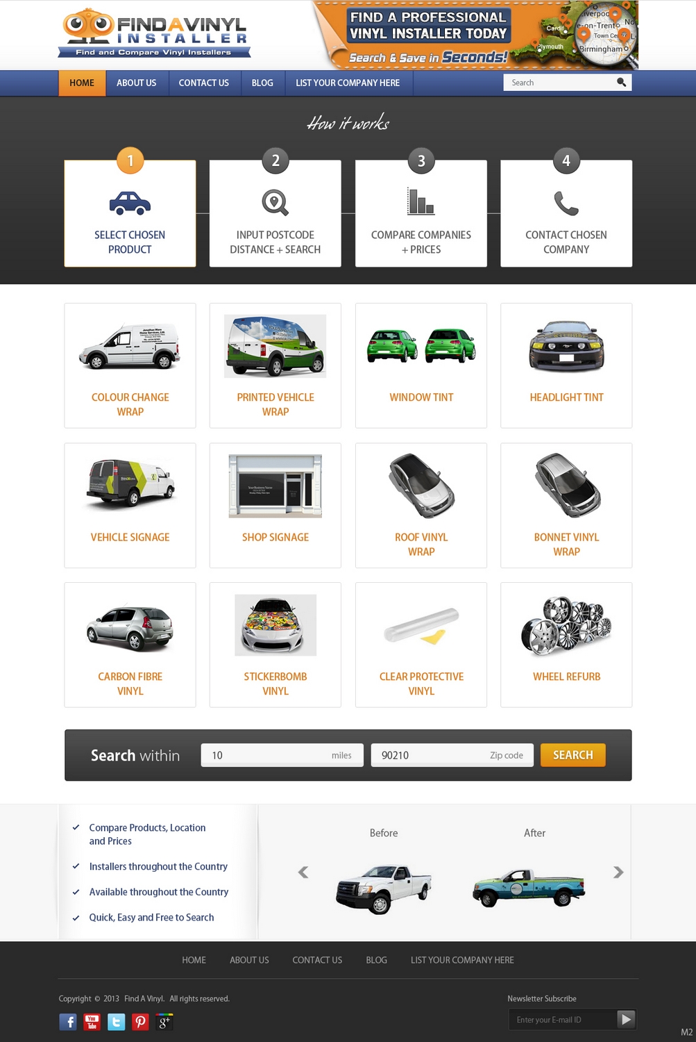 Web Design by pb for ImproveYourVehicle | Design #2634210