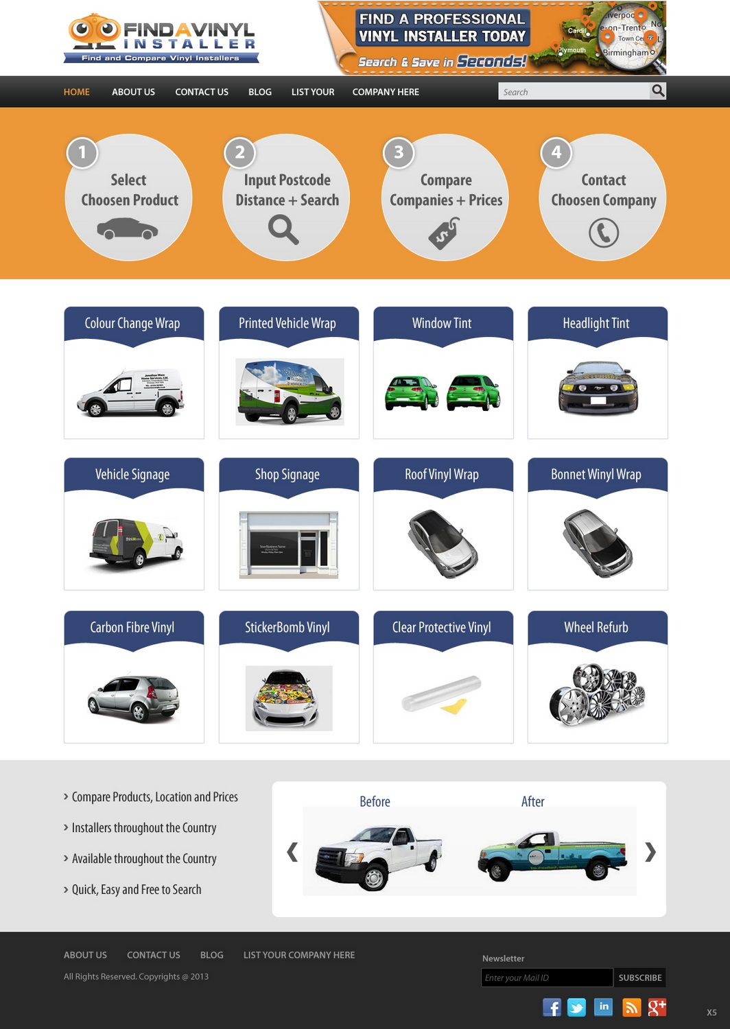 Web Design by pb for ImproveYourVehicle | Design #2648832