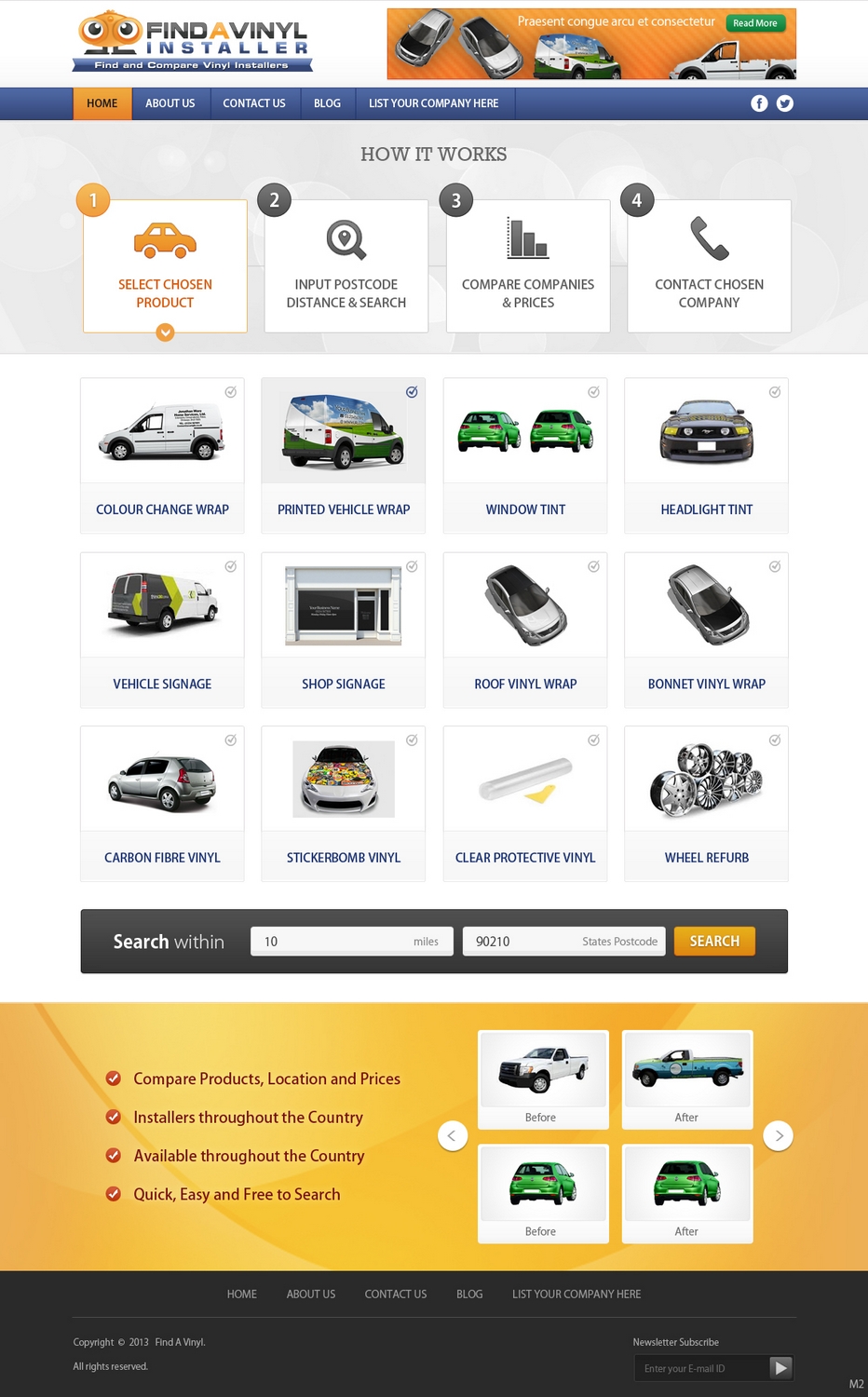 Web Design by pb for ImproveYourVehicle | Design #2658581