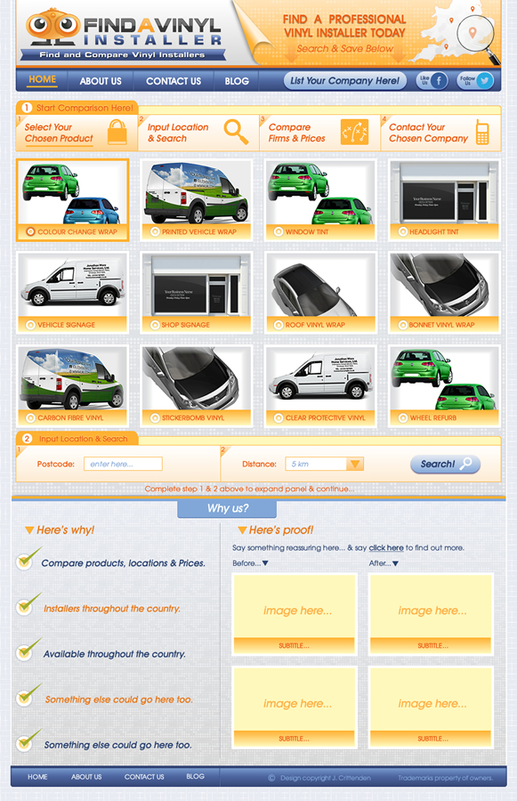 Web Design by J.Crittenden for ImproveYourVehicle | Design #2638522
