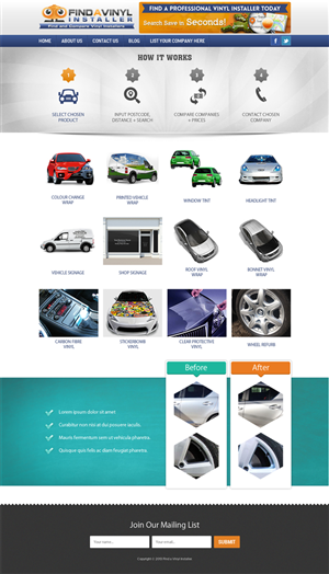 Web Design by ShreejiAkshar for ImproveYourVehicle | Design: #2647626
