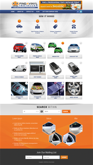 Web Design by ShreejiAkshar for ImproveYourVehicle | Design: #2653183