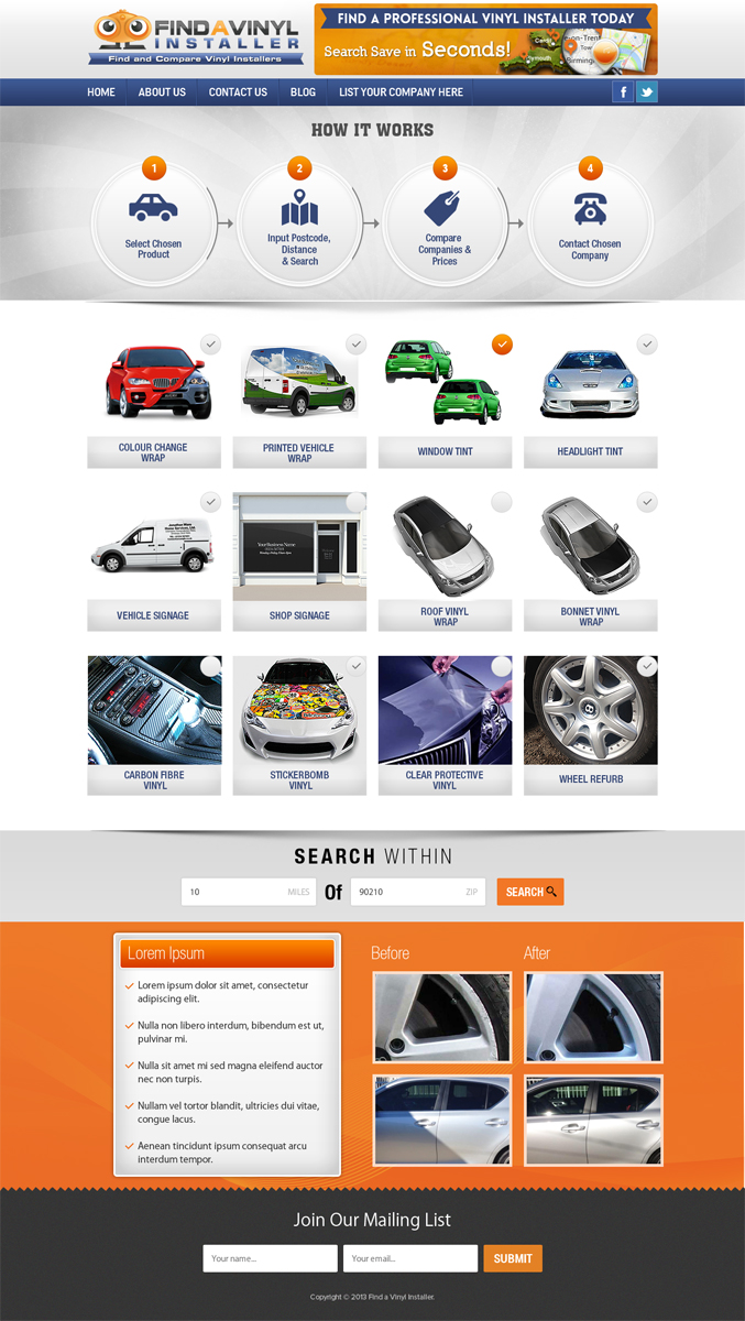 Web Design by ShreejiAkshar for ImproveYourVehicle | Design #2654614