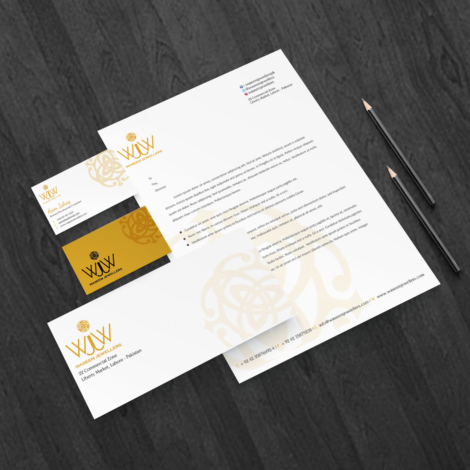 Design de Papeterie par Creative Jiniya pour Waseem Jewellers | Design #15878722