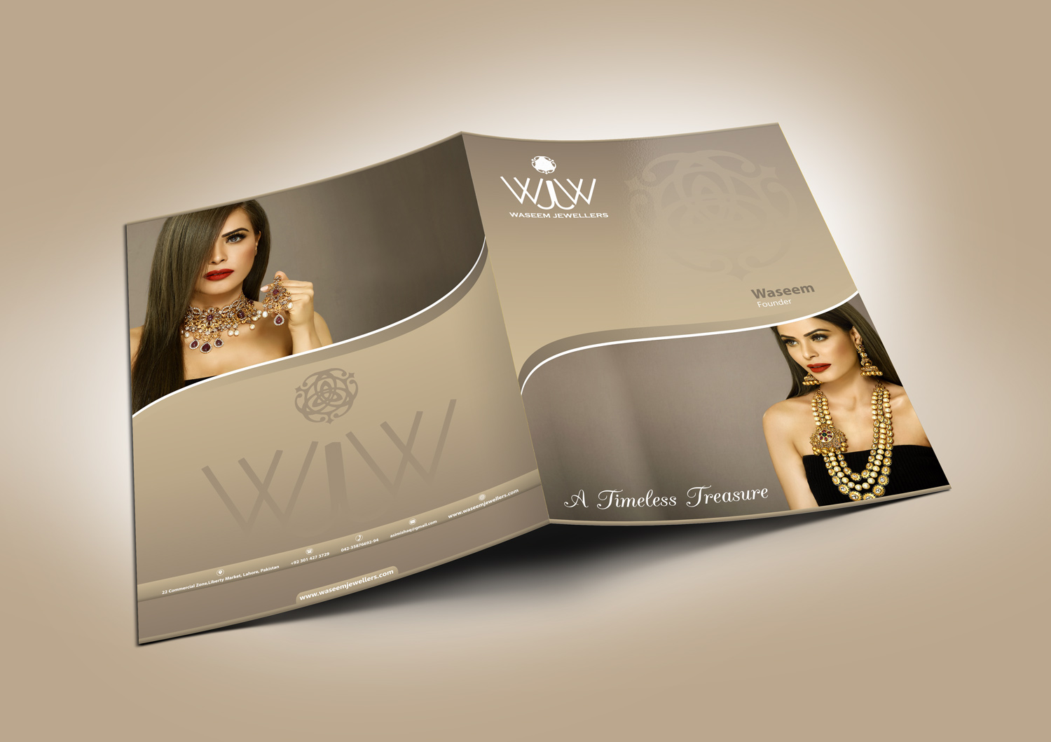 Stationery Design by Petter Goms for Waseem Jewellers | Design #15874493