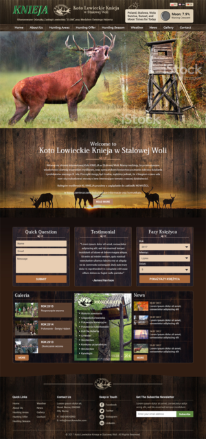 Hunting club needs a new web design ! | Web Design by RupalTechno