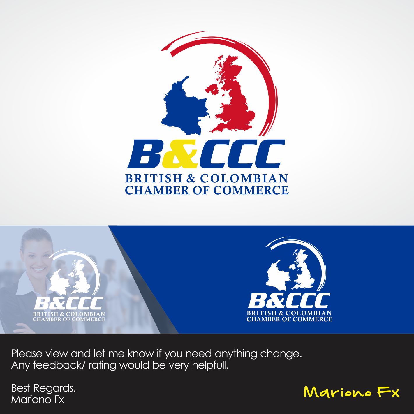 Logo Design by Mariono Fx for British & Colombian Chamber of Commerce  | Design #15824321