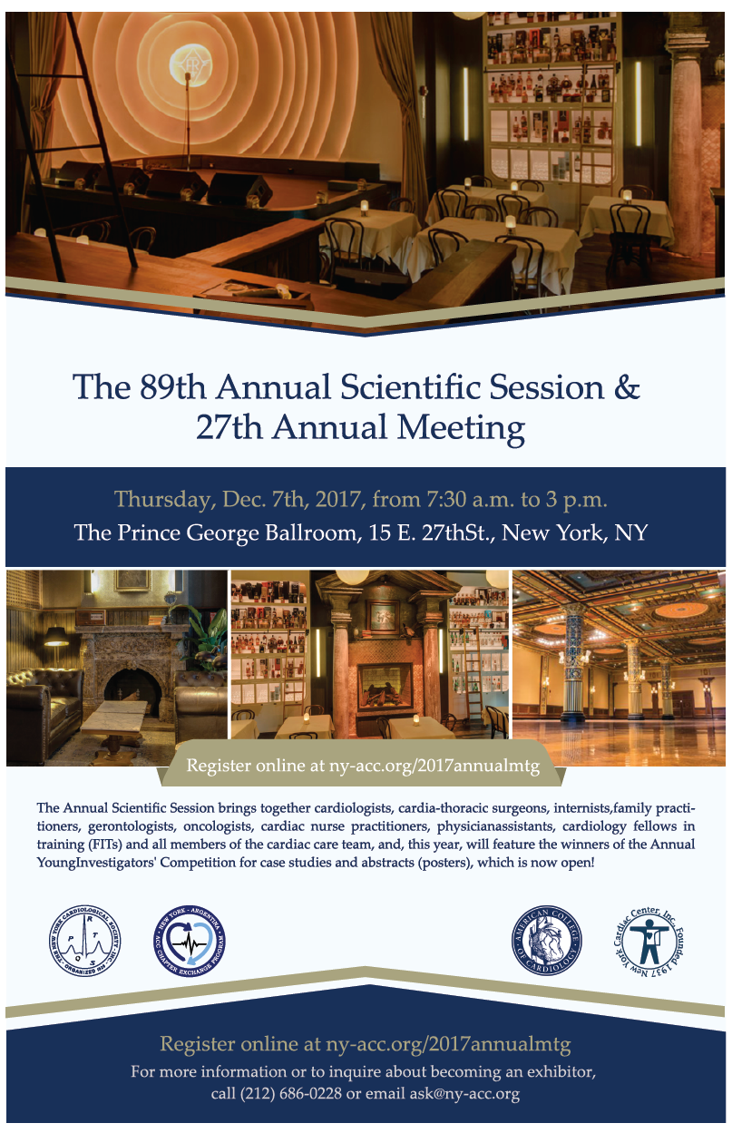 Flyer Design by alex989 for The New York Cardiological Society, Inc. | Design #15941555