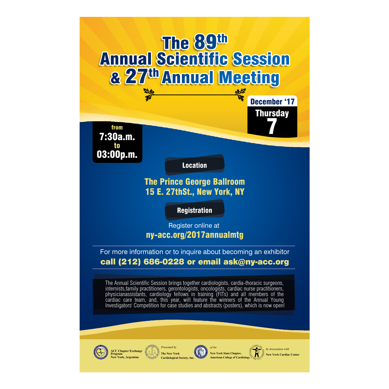 Flyer Design by paprikacreations for The New York Cardiological Society, Inc. | Design #15865568