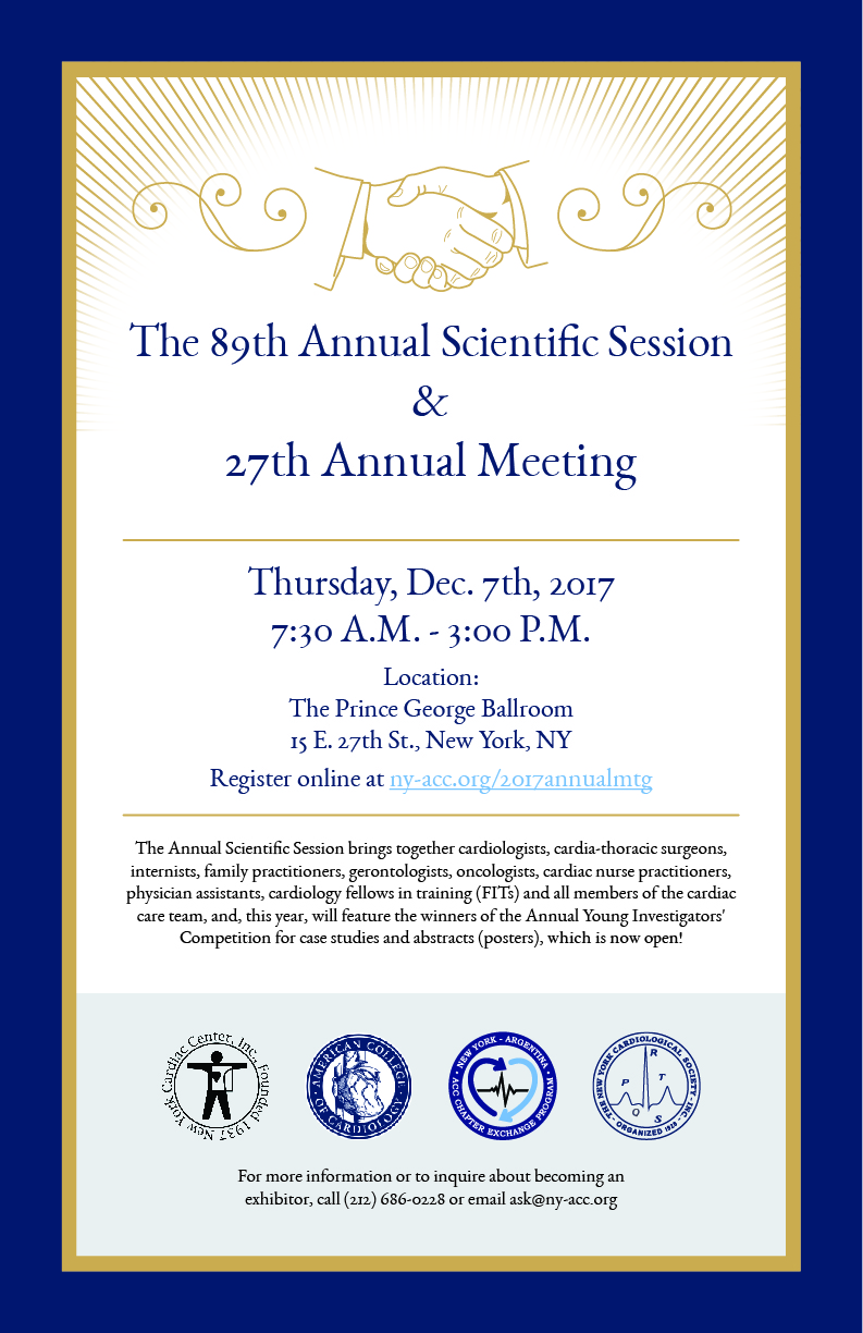 Flyer Design by Alvaro Navarro for The New York Cardiological Society, Inc. | Design #15869086