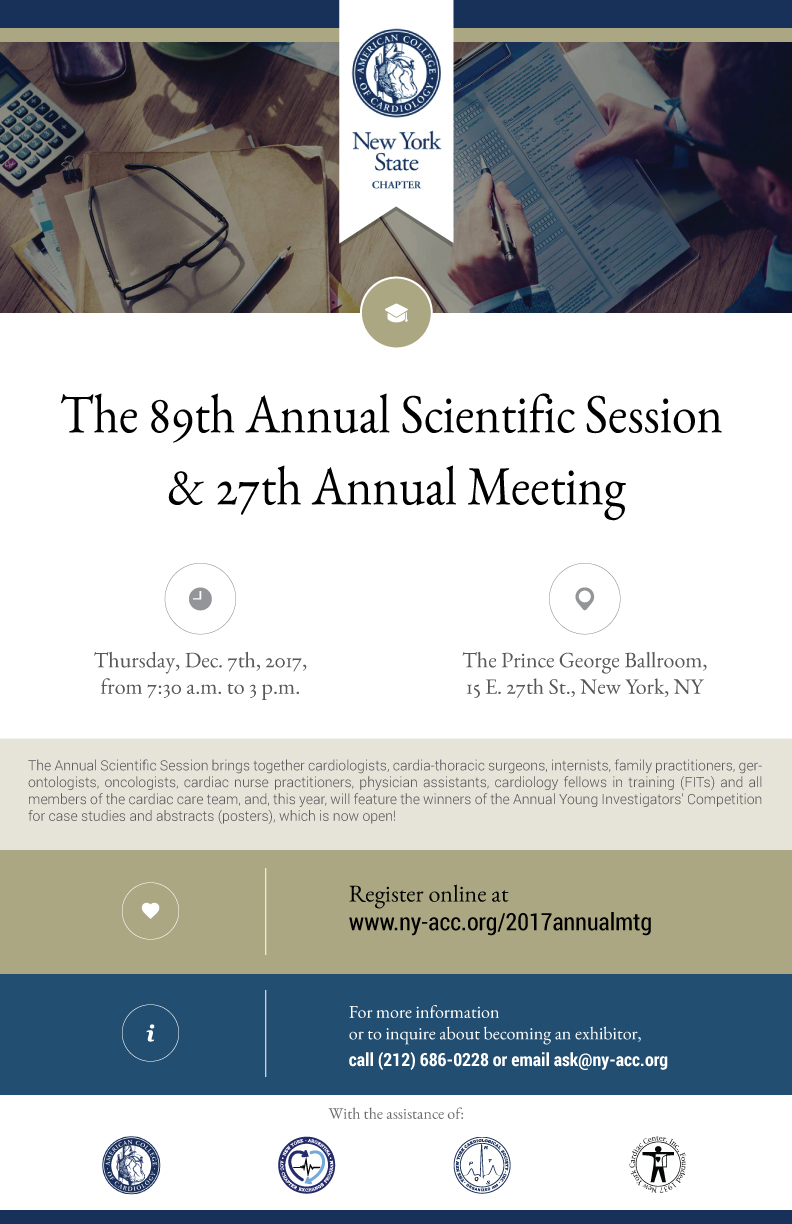 Flyer Design by BS Dimitrov for The New York Cardiological Society, Inc. | Design #15861869