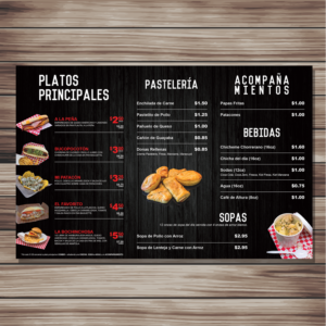 Design de Menu par YNS PRODUCTION pour ce projet | Design : #16005663