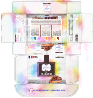 Become a real French Pastry chef with an easy 3 step pastry kit box. | Diseño de Empaque por SAI DESIGNS