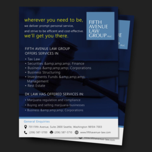 Werbe-Design von Pratik Bhushan jha für Fifth Avenue Law Group | Design #15944215