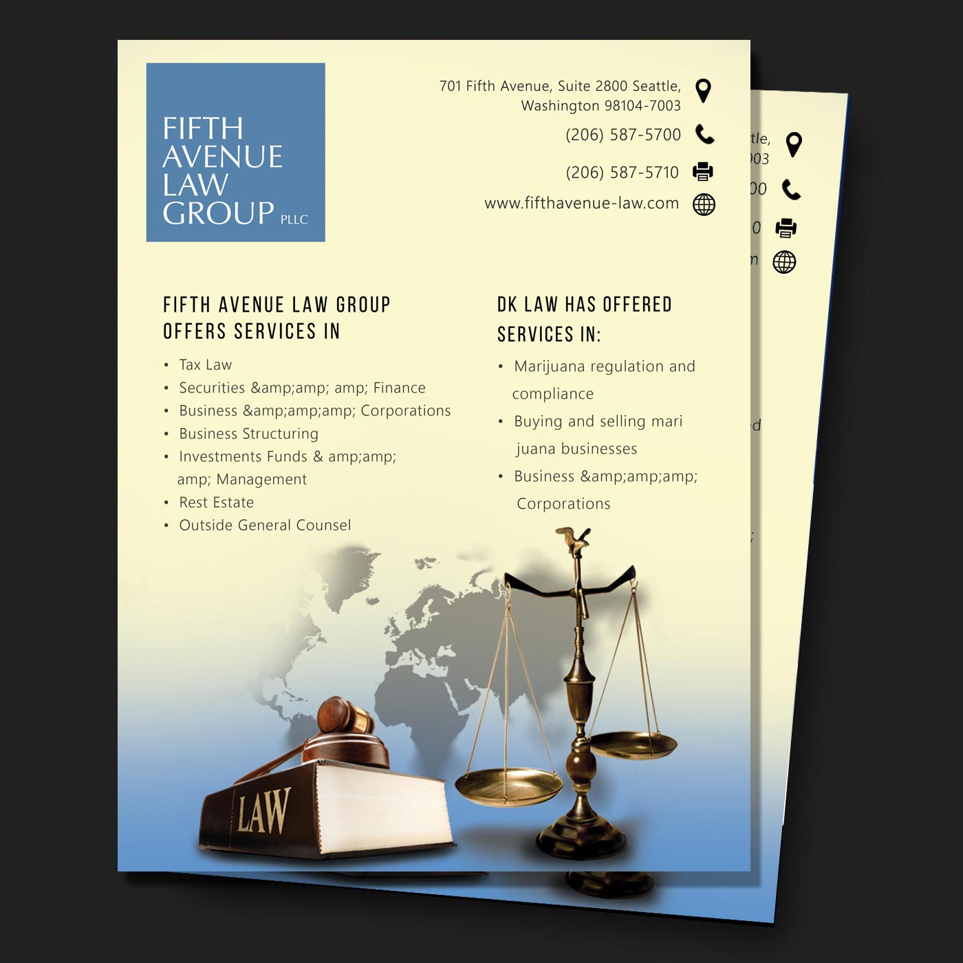 Advertisement Design by Bhushan jha for Fifth Avenue Law Group | Design #15953344