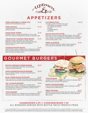 Menu Design by mrmrnjr for uptown cafe/club d'est | Design: #15918471