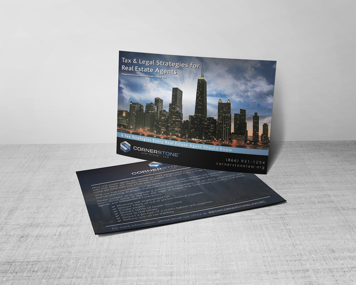 Postkarten-Design von Alexandar für CORNERSTONE LAW GROUP | Design #15834935