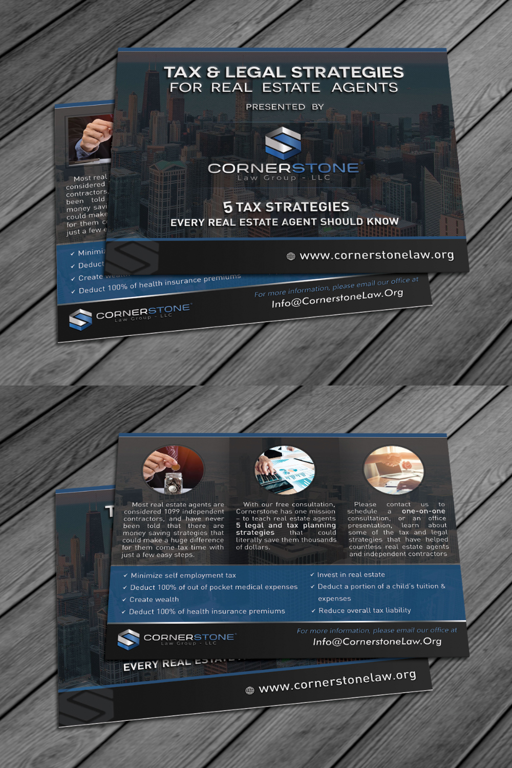 Postkarten-Design von Aether Designs für CORNERSTONE LAW GROUP | Design #15886512