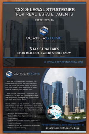 Postcard Design by Aether Designs for CORNERSTONE LAW GROUP | Design #15904745