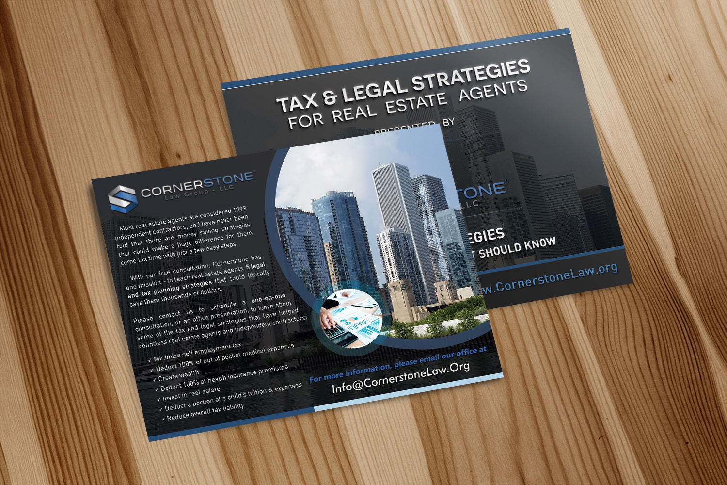 Postcard Design by Aether Designs for CORNERSTONE LAW GROUP | Design #15917127