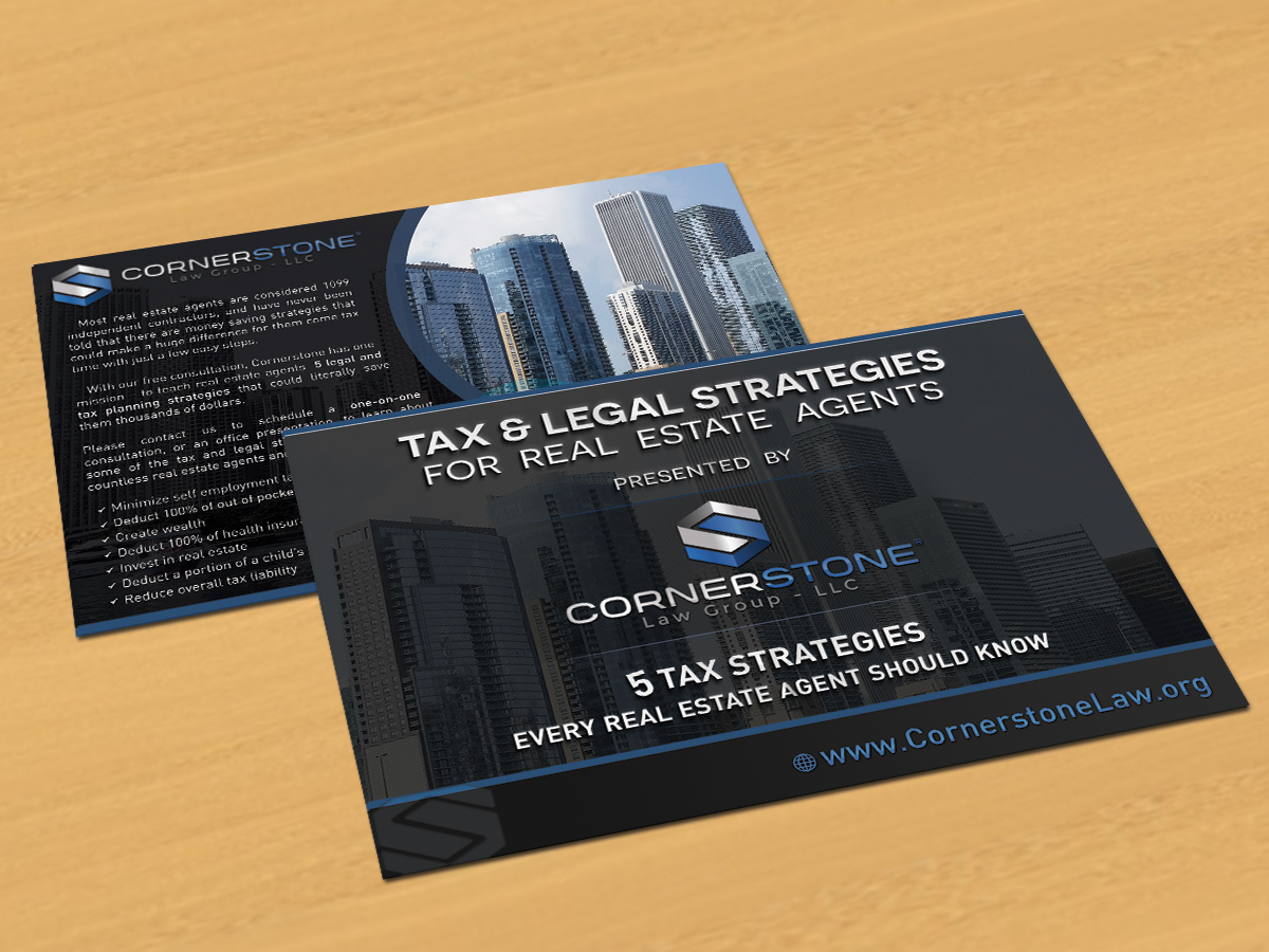 Postcard Design by Aether Designs for CORNERSTONE LAW GROUP | Design #16013821