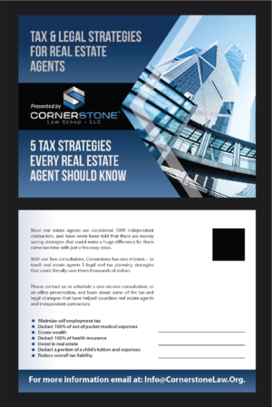 Design de Carte Postale par Deziners Zone pour CORNERSTONE LAW GROUP | Design : #15830532