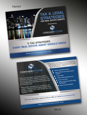 Diseño de Postal por innovative earth para CORNERSTONE LAW GROUP | Diseño: #15845984