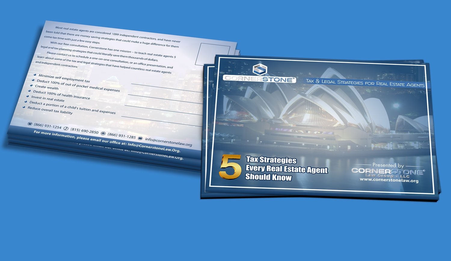 Postcard Design by Petter Goms for CORNERSTONE LAW GROUP | Design #15827682