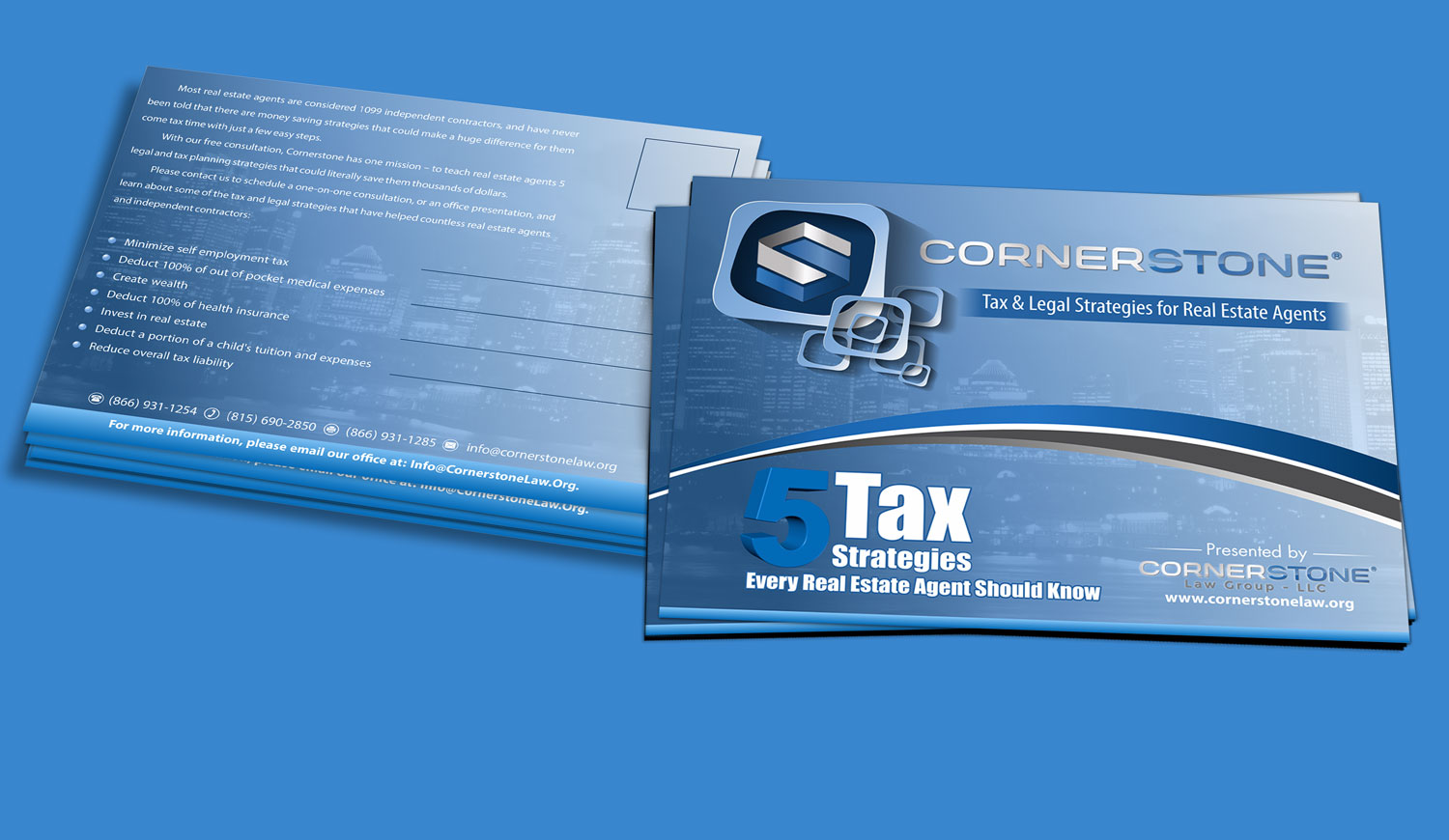 Postcard Design by Petter Goms for CORNERSTONE LAW GROUP | Design #15828322