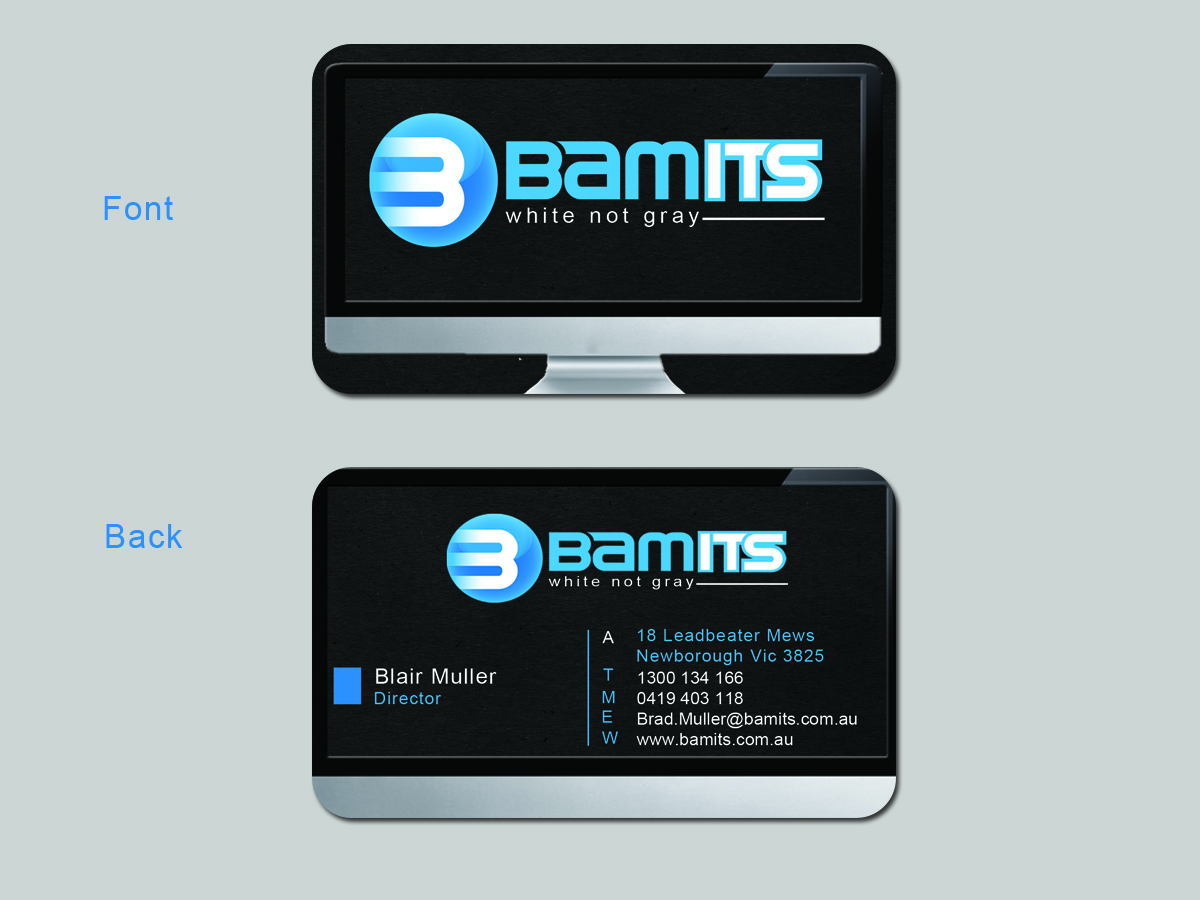 Business Card Design by Harshan for BAMITS | Design #2653452