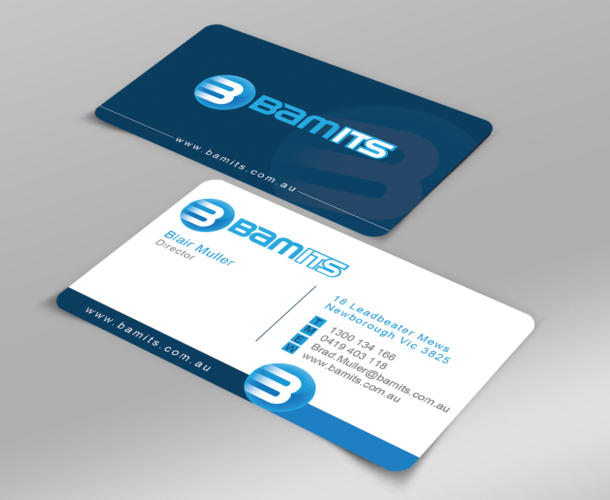 Business Card Design by Harshan for BAMITS | Design #2660398