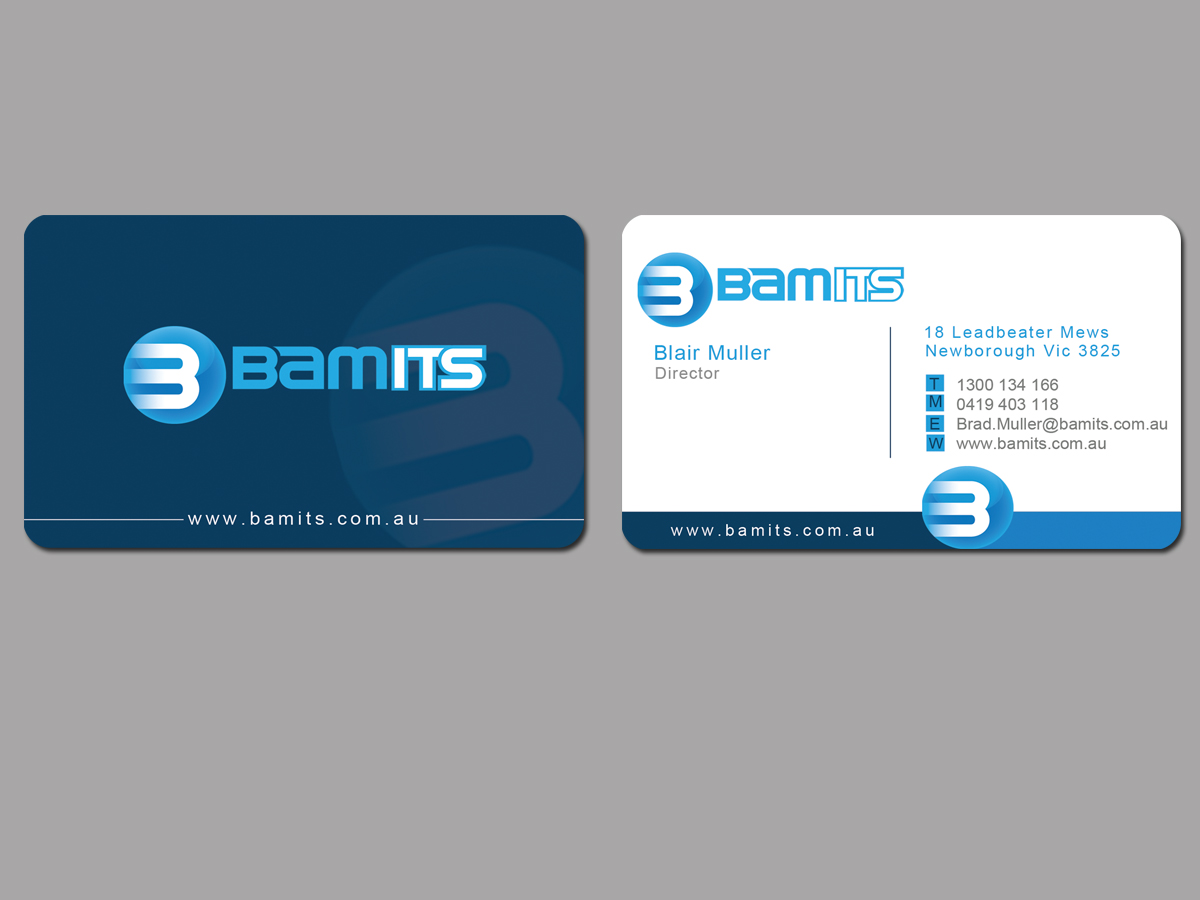 Business Card Design by Harshan for BAMITS | Design #2660423